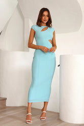Indoor Outdoors Maxi Dress Blue